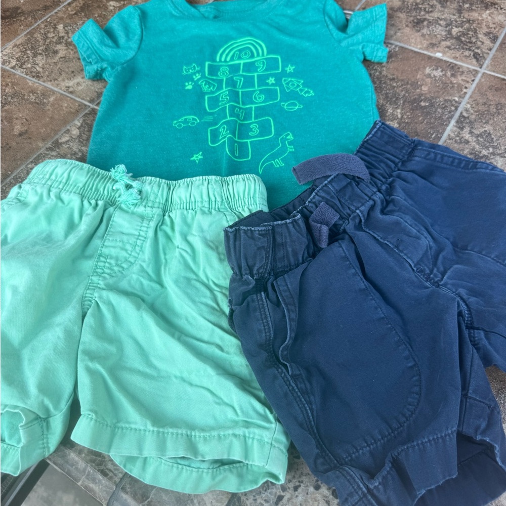 Cat & Jack Teal and Navy Kids Matching Set